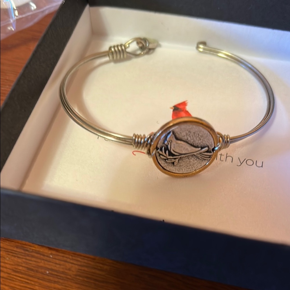 Elegant Silver and Gold Bangle Bracelet